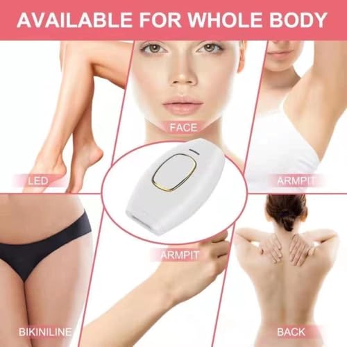Image of IPL Hair Removal Handset for Women & Men - Painless Laser Hair Remover Machine for Permanent Hair Reduction on Face, Bikini, Underarms, Legs & Pubic Area - At-Home Epilator Device