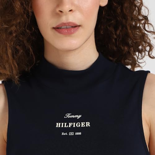 Image of Tommy Hilfiger Women Navy T-Shirt