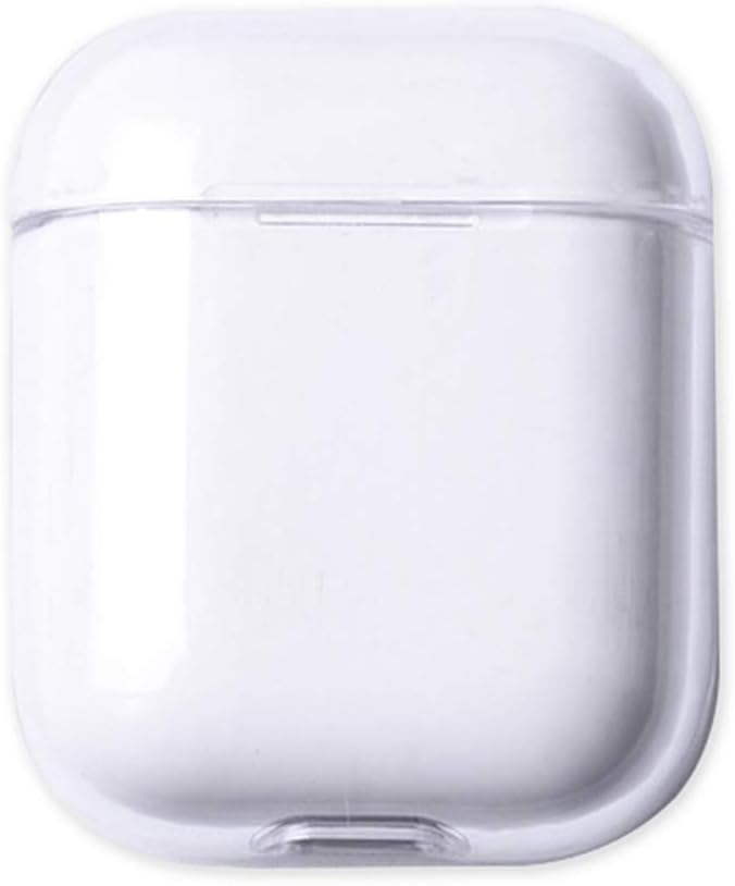 Protective PC Cover Compatible with AirPods 1 and 2 [Front LED Not Visible] Slim Hard Shell Protects Your Earbuds Case from Scratches (Clear)