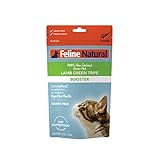 Feline Natural Freeze Dried Lamb Green Tripe Cat Food Supplement - Grain-Free High Protein Natural Topper - 2 Oz Grass Fed Beef Freeze Dried Cat Treats