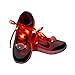 Flammi LED Nylon Shoelaces Light Up Shoe Laces with 3 Modes in 5 Colors Disco Flash Lighting The Night for Party Hip-hop Dancing Cycling Hiking Skating-Type C (Red)