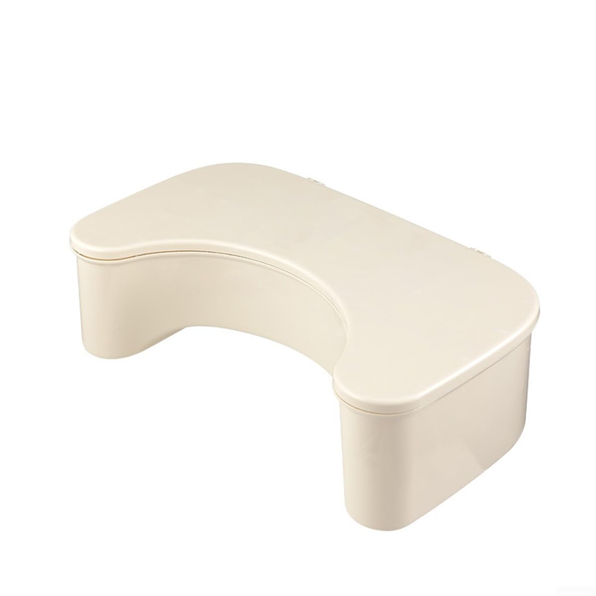 Bequemer Badezimmer-Hocker für besseres Kniebeugen – für den täglichen Gebrauch, einzigartiges Design, beige, ideal für Dusche zu Hause und Körperpflege.