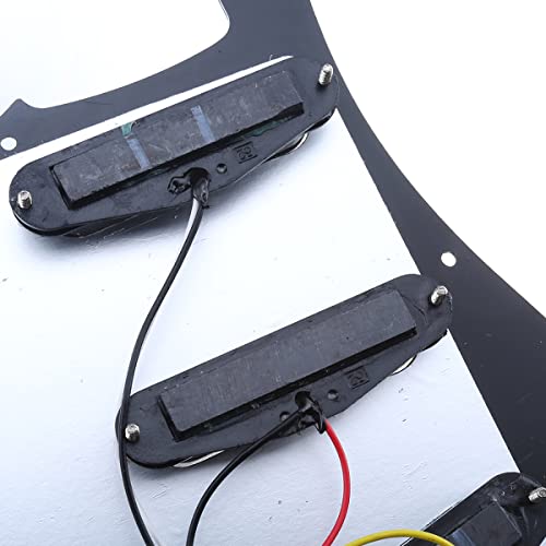 Musiclily 11 Furos SSS Pickguard Pré-cabeado Escudo Strato Completo com 3 Captadores Single Coil par