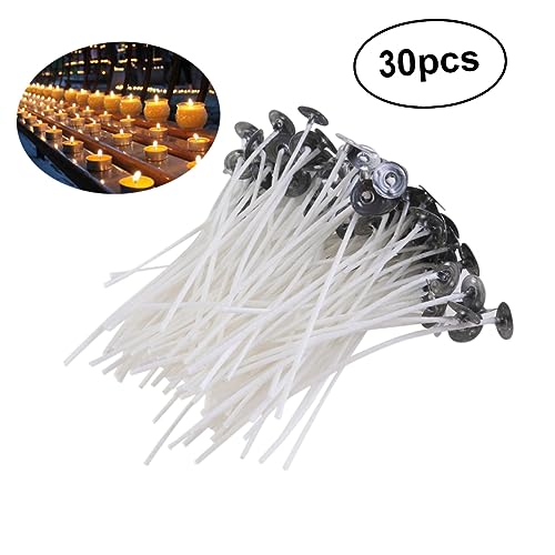 Mechas para velas preenceradas de algodón natural 30pcs miniatura 6