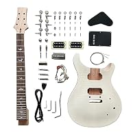 This electric guitar has a mahogany body and a rosewood fingerboard,as well as a black pickup and a silver stringer The neck joint provides the best resonance, duration,tone and stability This bag gives you a good opportunity to customize your own gu...