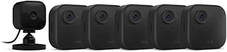 All-New Blink Outdoor 4 (4th Gen) + Blink Mini – Smart security camera, two-way talk, HD live view, motion detection, set up in minutes, Works with Alexa – 5 camera system + Mini (black)