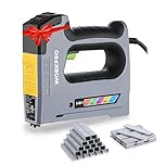 WORKPRO 5-in-1 Staple Gun, Heavy-Duty Electric Nail Gun for Upholstery, Wood, and DIY Projects, Compatible with Multiple Staple Types, Ergonomic Design