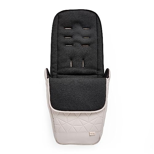Silver Cross - Clic Footmuff - Pram Accessories - Stroller Footmuff - Foot Warmer - Water Resistant - Almond