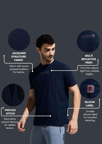 Image of Men's Pintuck T-Shirt with Multi Reflector Logo Print