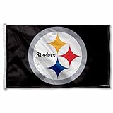 Pittsburgh Steelers Logo Flag Outdoor Indoor 3x5 Foot Banner