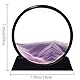 Aoderun Sandbilder Zum Drehen 3d Sanduhr Büro Deko Sand Rundes Glas Fließender Sand Rahmen Bewegliches Sandbild für Schreibtisch Sandmalerei für Erwachses (Violett,20cm)