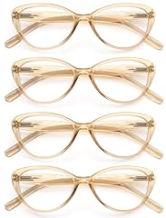 4 Pairs of Yellowish Reading Glasses