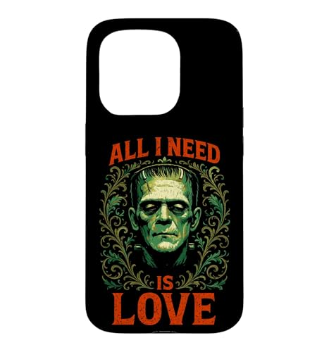 Image of Frankenstein I Need Love | Grunge Horror Halloween Case for iPhone 15 Pro