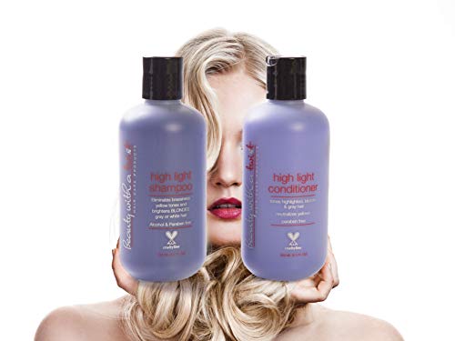 Purple Shampoo For Blonde Or Highlighted Hair - Eliminates Brassiness And Yellow Tones - 100% Paraben Free & Cruelty Free Shampoo - (8.5 Fl Oz) Highlight Shampoo – Color Brightening Shampoo #TOP3