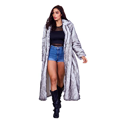 Women's Mens 15 Color LED Overlength Faux Fur Coat Light Up Rave Long Outwear Fancy Dress Party Performence Cosutme