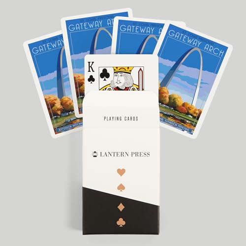 Lantern Press St. Louis, Missouri, naipes poker 52 cartas miniatura 6