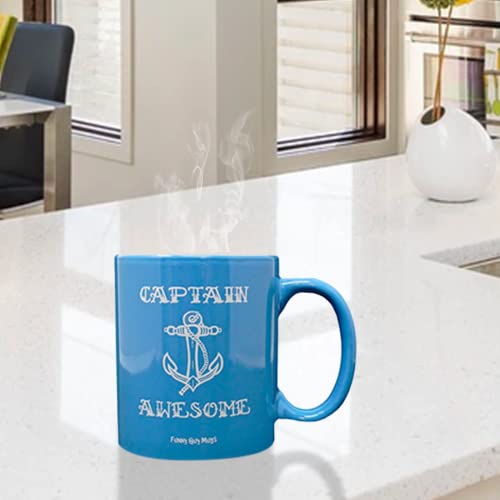 Funny Guy Mugs Captain Awesome Ceramic Coffee Mug 11Oz - Funny Coffee Mug For Women And Men - Novelty Coffee Cup With Sayings - Perfect Gag Gift For Friends Coworker Boss Birthday Christmas #TOP2