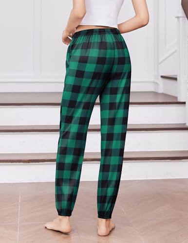 Ekouaer Womens Jogger Pajamas Pants Comfy Long Lounge Bottom,Drawstring Elastic Waist Sleep Pants with Pokects2