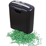 cd vernichter preisvergleich Praktisches Design: 2,6 Gallonen große Papierkorbkapazität, kann bis zu 160 Blatt Papier aufnehmen, der Behälter muss nicht häufig geleert werden, sichtbares Korbfenster, bequem sehen, wann er voll ist, keine Sorge, gestaut zu werden.