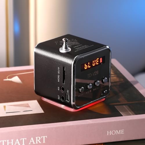 Altavoz de aleación de aluminio con acabado retro inalámbrico de diseño compacto negro 6