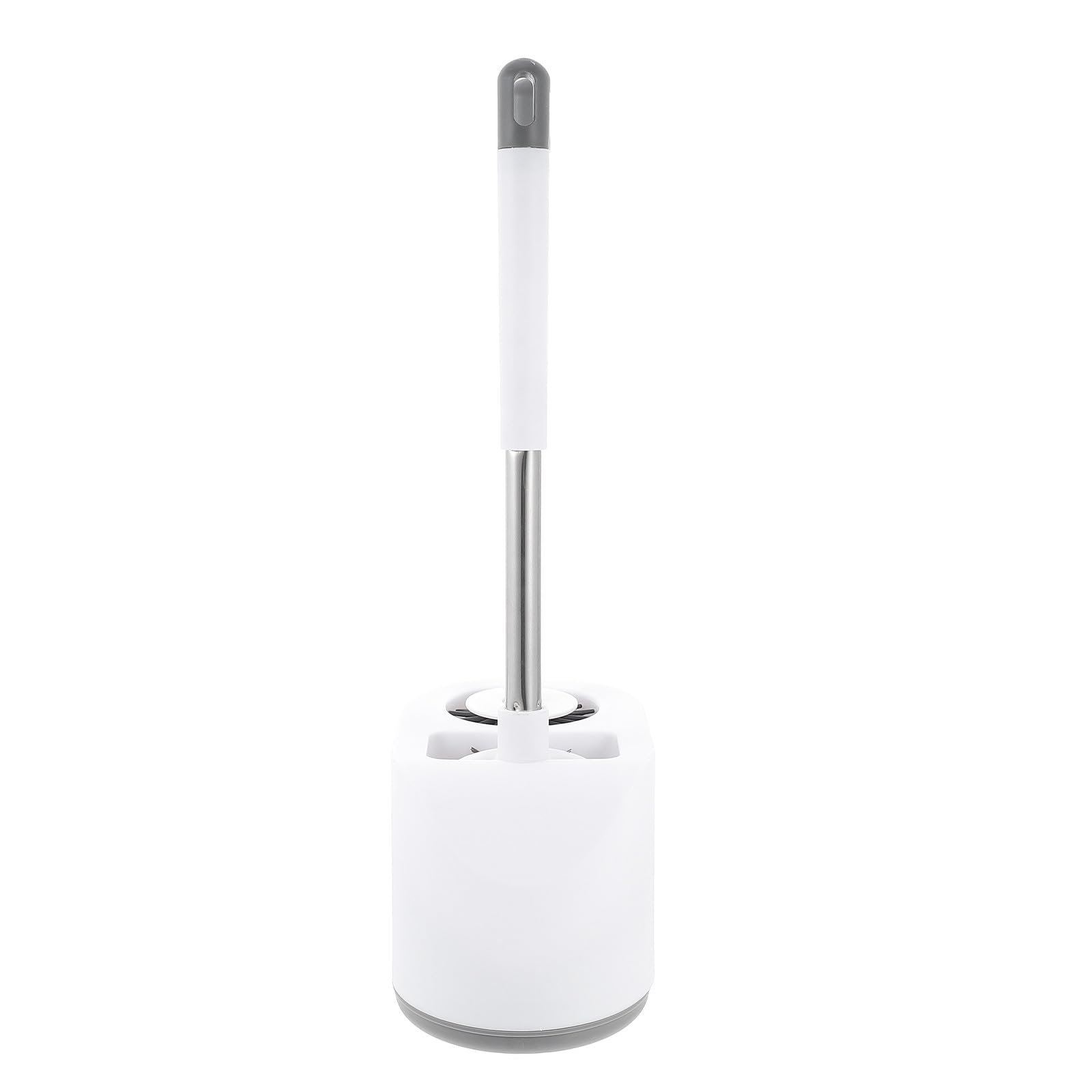 SUPVOX Juego de Cepillo de Baño y Base Estable Blanco Diseño Montado en Pared para Limpieza Profunda y Multifuncional del Inodoro