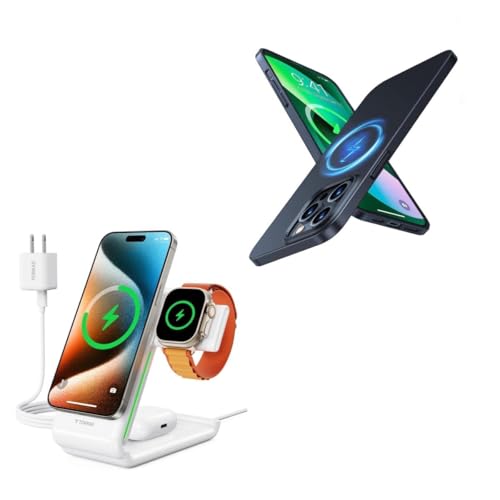 TORRAS 3 in 1 Charging Station Plus iPhone 13 Pro Magnetic case