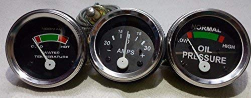 Massey Ferguson Tractor Gauge Set- Oil Pr(Male), Temp, Ammeter Mf