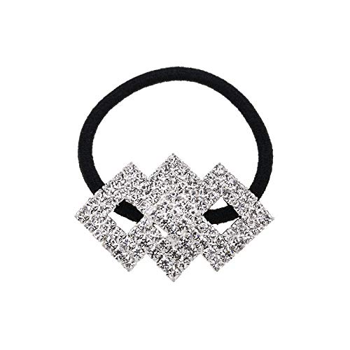 Xiwstar 5Pcs Elastic Hair Scrunchies Bands Crystal Rhinestone Hair Ties Accessories Ponytail Holder Headbands For Women Girls #TOP6