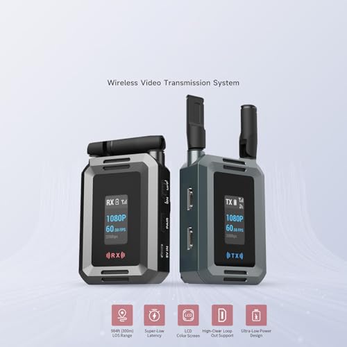 Transmisor y receptor de video inalámbrico Yunseity, sistema de transmisión de video 1080P/60fps con monitoreo en tiempo real, 300m de distancia, baja latencia 40ms, para transmisión en vivo miniatura 2