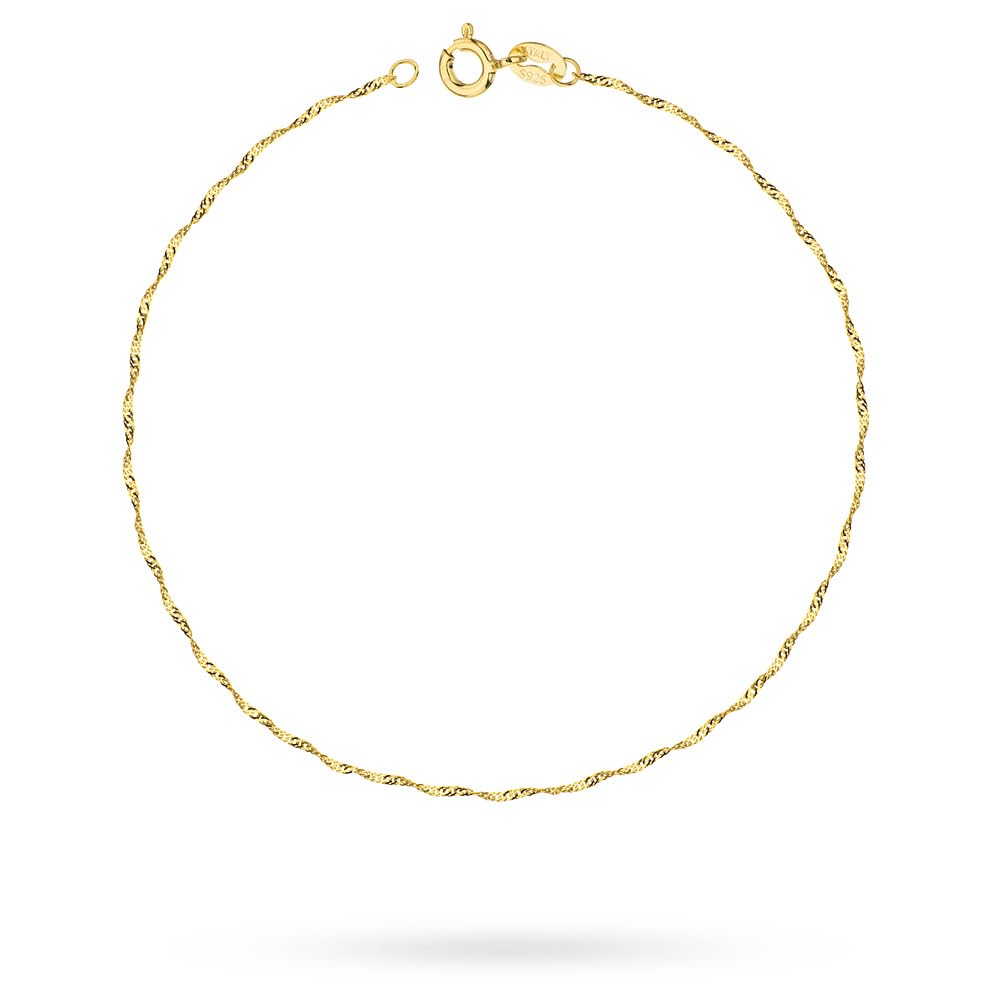 MARKO Gold Armband Damen 333 Echtgold 17–19 cm – feines gedrehtes Goldarmband 1 mm, zartes Armband Gold 8 Karat, minimalistischer Schmuck Geschenk für Frauen