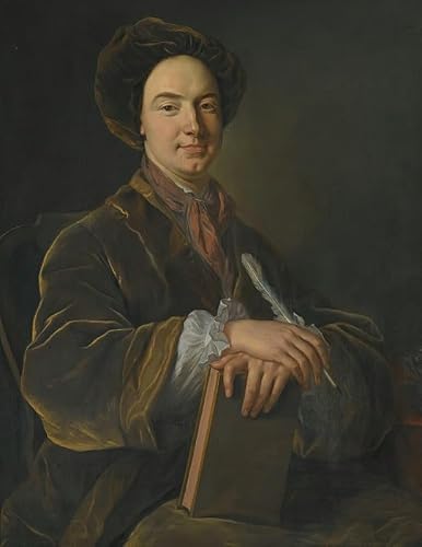 Image of Portrait Of William Murray 1st Earl Of Mansfield (1705-1793) Holding A Book And A Quill Poster Print by Jean-Baptiste van Loo (24 x 36)