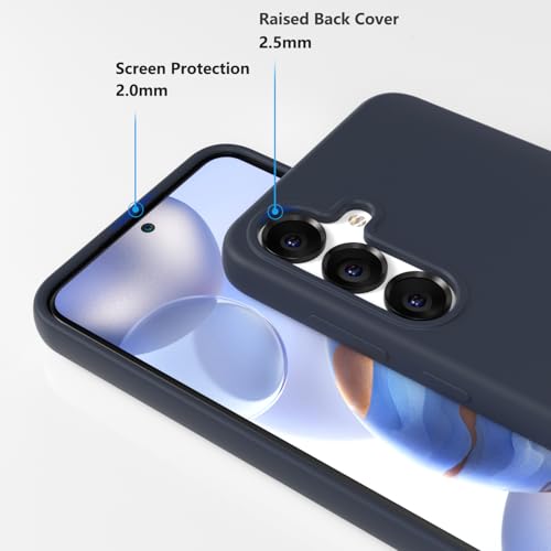 Coque Samsung S25 anti-rayures doublée microfibre silicone bleu - 2