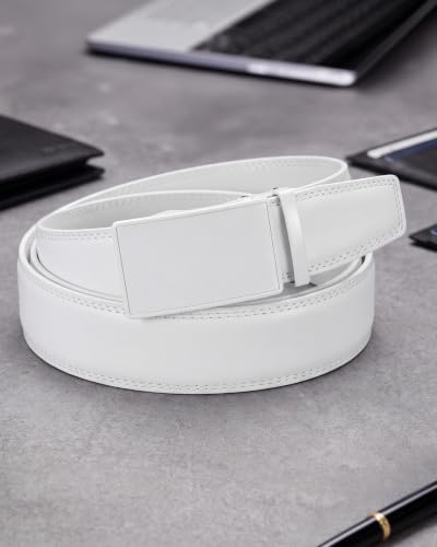 Image of CHAOREN Mens Leather Ratchet Belt - 1 3 /8 inch for Dress Pants