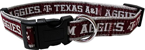 Pets First Collegiate Pet Accessories, Dog Collar, Texas A&M Aggies, Medium