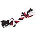 Grriggles Rope Bones Dog Toys, Red, 8