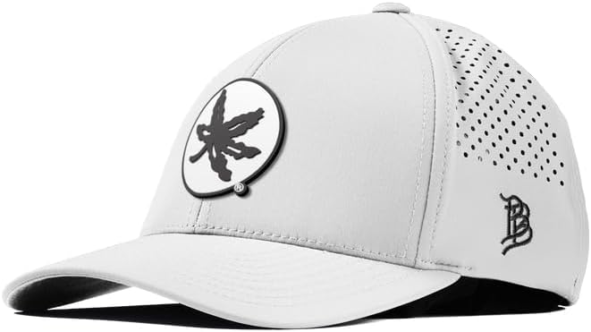 Branded Bills Officially Licensed x Ohio State Buckeyes Curved Performance Collection Ohio State OSU Buckeye Logo PVC