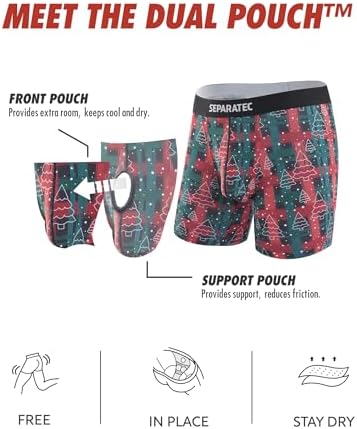 SEPARATEC Valentines Day Underwear For Men Dual Pouch Boxer Briefs Soft & Moisture Wicking Rayon From Bamboo Underwear men