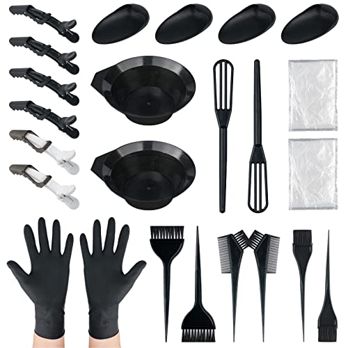 NEPAK 24 Pieces Professional Salon Hair Coloring Dyeing Kit,Hair Dye Brush and Bowl Set,for Hair Coloring Hair Dye Tools