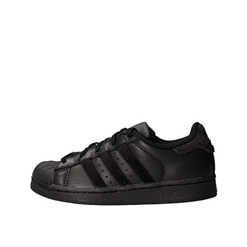 Adidas Superstar C Zapatillas de Deporte, Unisex Infantil, Negro (Negbas/Negbas/Negbas), 29 EU (11 Infantil UK)