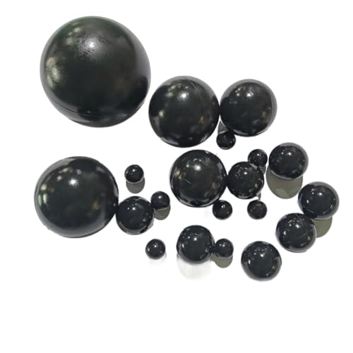 SFCHEN 1-100Pcs Black Solid Round Rubber Ball Diameter 1/2/3/4/4.5/5.5/6/6.5/7/8-80mm Elastic Industrial Wearresistant(3.5mm,10pcs)
