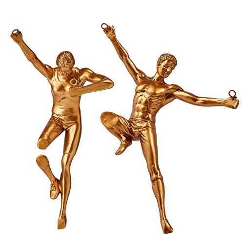 Tall Rock Climbing Wall Sculpture Figures, Wall Art Decor Sculpture By Gute (Set Of 2) 11.5" - Man & Woman - Marathon Rappelling Perfect Bedroom Home Office Company Décor Gift, Sports & Outdoors #TOP2