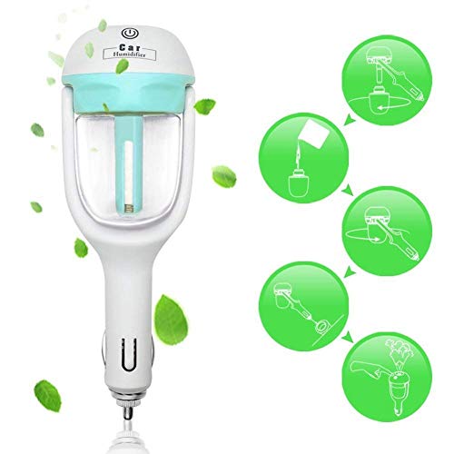 econoLED Car Humidifier,Mini Air Purifier Aroma Diffuser Air Freshener Purifier Aromatherapy Mist Maker with 180 Degree Rotation, Suit for Water Soluble Essential Oils Protable Diffuser (Blue) - Thumbnail 5