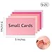 50 Sheets 3x5 Small Colored Cardstock Paper 5 Colors Blank Flash Cards, 250 GSM Heavy Card Stock for DIY Art Projects, Cards (Pink)