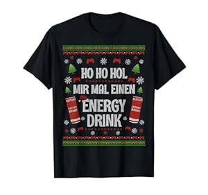 Energy Drink Ugly Sweater Videospiel Gaming Geschenk Gamer T-Shirt