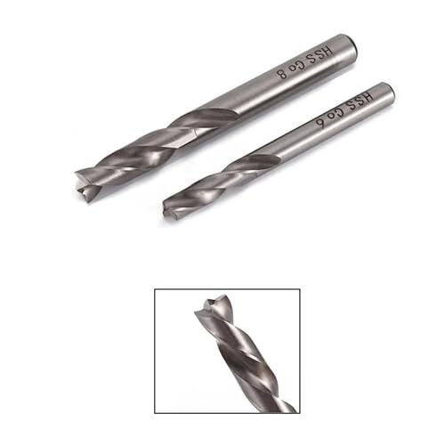 6mm & 8mm 2 stücke Schweißpunktbohrer HSS, Hartmetall Schaftfräser, Schweißpunktfräser Bohrer, Spirale CNC Rotary Burrs Set