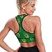 Comfortable Chic Animal Beautiful Peacock Feather Green Yoga Vest for Women Girls, Racerback Tank Tops with Pads Bounce Control Activewear for Sports Fitness