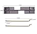 10L0L Golf Cart Battery Hold Down Retainer Plate and Rods Kit with Nuts for EZGO TXT 1994-up 36 Volt Electric, Replace OEM 70045G01, 70045-G01, 01101G01, 01101-G01