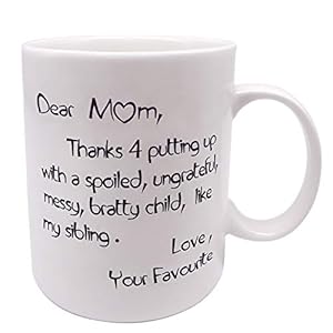 Funny Mum Mug- Funny Mothers Day Christmas Gifts for Mum Coffee Mug Fun Birthday Present For a Mother Unique Mothers Day Gag Gift Idea For Her From Daughter, Son Best Birthday Gifts for Mom White 11Oz