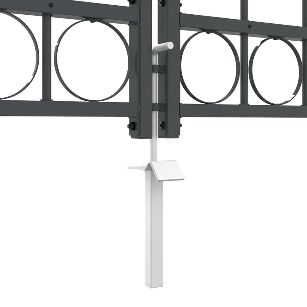 Gartentor verschließbar bogenförmig 4 x 1,25 m grau