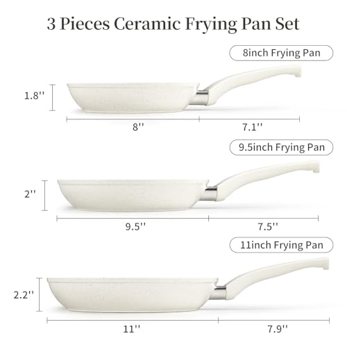 Ensemble de poêles à frire induction au design épuré et durable - 3